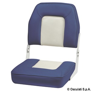 De Luxe seat w/foldable backrest white/blue