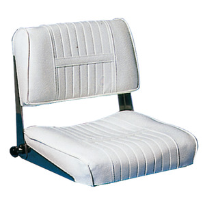Ergonomic seat with foldable backrest
