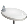 Table oval en ABS blanc 77x51 cm