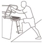 Dolphin striker with 2- and 3-step telescopic ladder