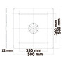 Heavy Duty  table pedestal, square baseplate