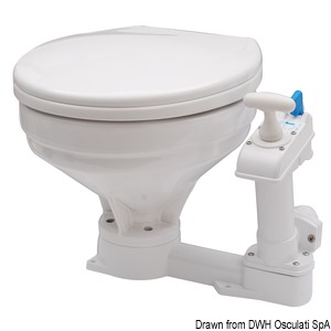 Manual toilet unit big plastic seat