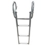 4-step (white) telescopic ladder w/handles