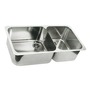 Double sink SS, polished 600x320 mm