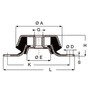 Supports élastiques anti-vibration pour moteurs in-bord et générateurs complets de coussinets