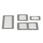 Louvred vent polished SS 67x127 mm