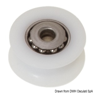 Τροχαλίες Delrin® με καπάκια και σφαίρες από ανοξείδωτο ατσάλι