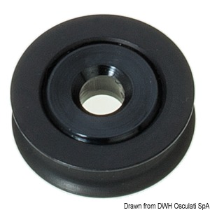 Aluminium pulley 28 mm for lines 4 mm