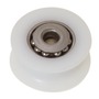 Delrin® sheave with stainless steel caps and ball bearings title=