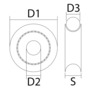 Delrin pulley 45 mm for lines Ø 10 mm white