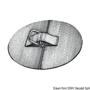 Ucho w kształcie “D” z nierdzewnej stali z oczkiem z EPDM