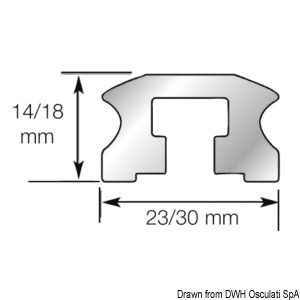 LEWMAR sliding bolt track