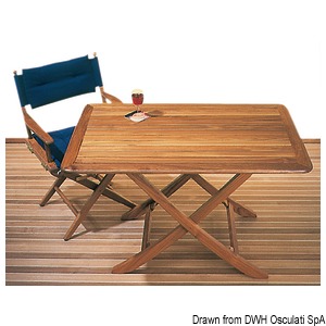 Foldable teak table 118x70 cm