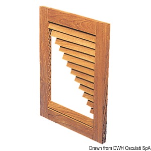 Teak shutter profile 122 cm