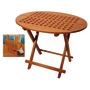 ARC oval tip-top table made of real teak title=
