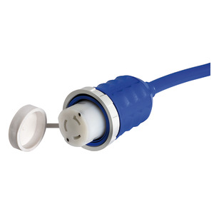 Pre-mounted cap + cable blue 15 m 50 A