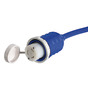 Pre-mounted cap + cable blue 15 m 50 A