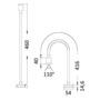 Articulating LED light 10 W 12/24 V