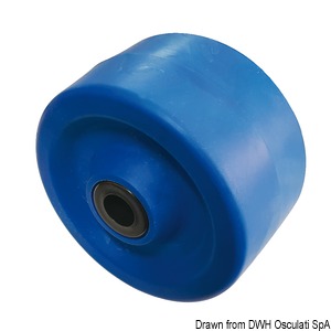 Side roller blue 135x75 mm Ø hole 22 mm