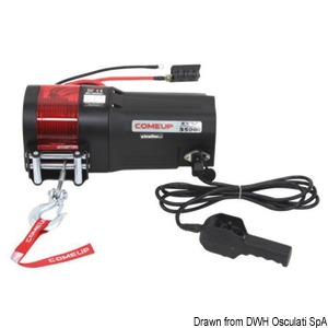 Električno vilto za izvlačenje plovila, gumenjaka, vodenih skutera ili za upotrebu na prikolicama za vuču plovila.