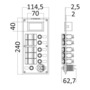 Elektrische Schalttafel Serie PCAL mit digitalem Voltmeter 9/32 V