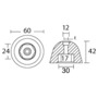 Anode de rechange pour Vetus Bow 130/160