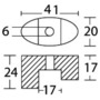 Ersatzanoden für Vetus Bug-/Heckschrauben