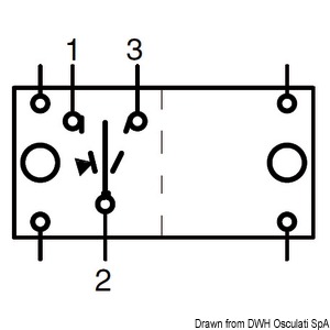 ON-OFF-(ON) interruptor unipolar 2 lam 12V