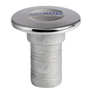 WATER deck plug cast mirror polished AISI316 38 mm