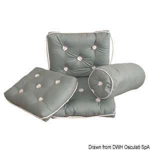 Roller cotton cushion, grey Ø 190 x 440 mm