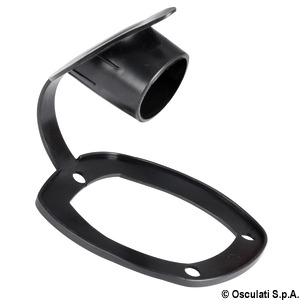 Cap for flush-mount rod holder soft PVC black