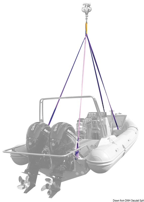2 Straps OSCULATI 3-Arm Dinghy Lift System