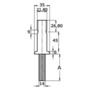 Stanchion base AISI316 45 x 1.5 mm