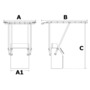 Professional aluminium T-Top 2000x1400 mm