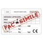 CE boat identification plate 140x13 mm