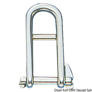 Shackle w. locking pin and stop bar AISI 316 6 mm