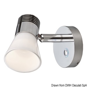 Dimming LED light aluminium + glass diffuser
