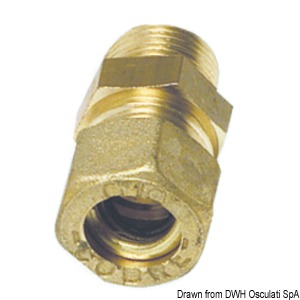 Brass comprssion joint straight male 8 mm x 1/4