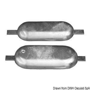 Anode magnésium à souder 300 x 80 mm 1,5 kg