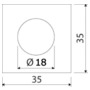 LED-Einbau-Orientierungslicht, frontal weiß