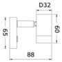 Dimming LED light nickel-plated aluminium