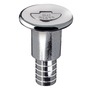Chromed brass filler cap long neck WASTE  38 mm