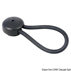 Elastic hook black 80 mm