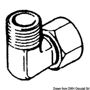 Raccord pivotant 90° 3/8