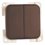 ON-OFF double switch brown