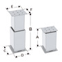 SQUARE electrical pedestal 2-/3-stage 12V 12mm/sec