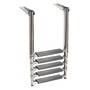 5-step telescopic ladder for platforms oval tubes