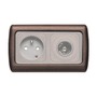 Double screw cover brown