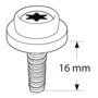CAF-COMPO universal screw stud long thread white