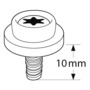 CAF-COMPO universal screw stud short thread white